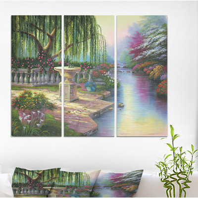 " The Garden Of Prayer " 3 - Pieces Painting Print