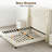 Queen Size White Diamond Bed Frame-78894864-78894876