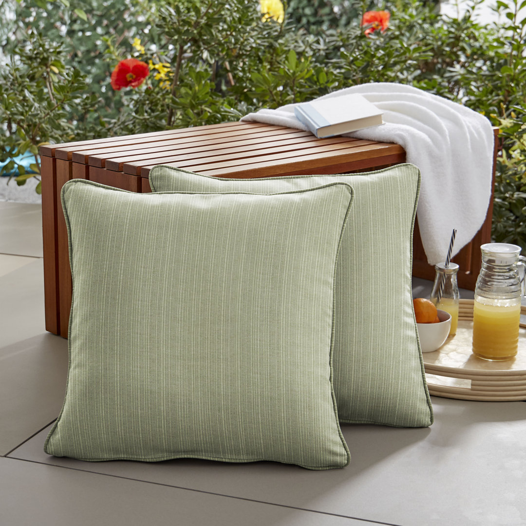 Hinkley Outdoor Square Pillow Cover & Insert (Set of 2) Lark Manor™