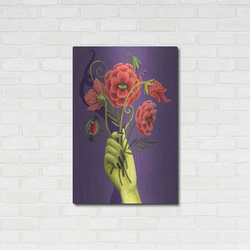 Trinx «Monstrous Plants I» par Grace Popp, art mural en métal, H 36 po x l 24 po