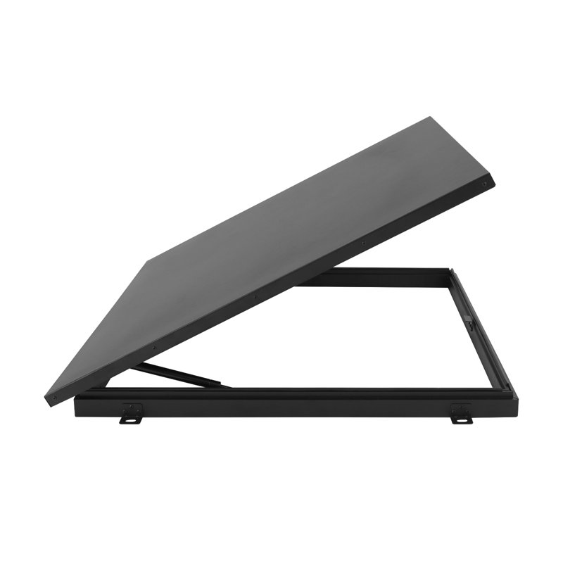 Trappe de sécurité robuste en alliage d'aluminium, Noir, L 35,82 po x H 35,82 po