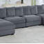 Ensemble de canapé modulaire contemporain gris foncé 6 pièces LAF & RAF 2X