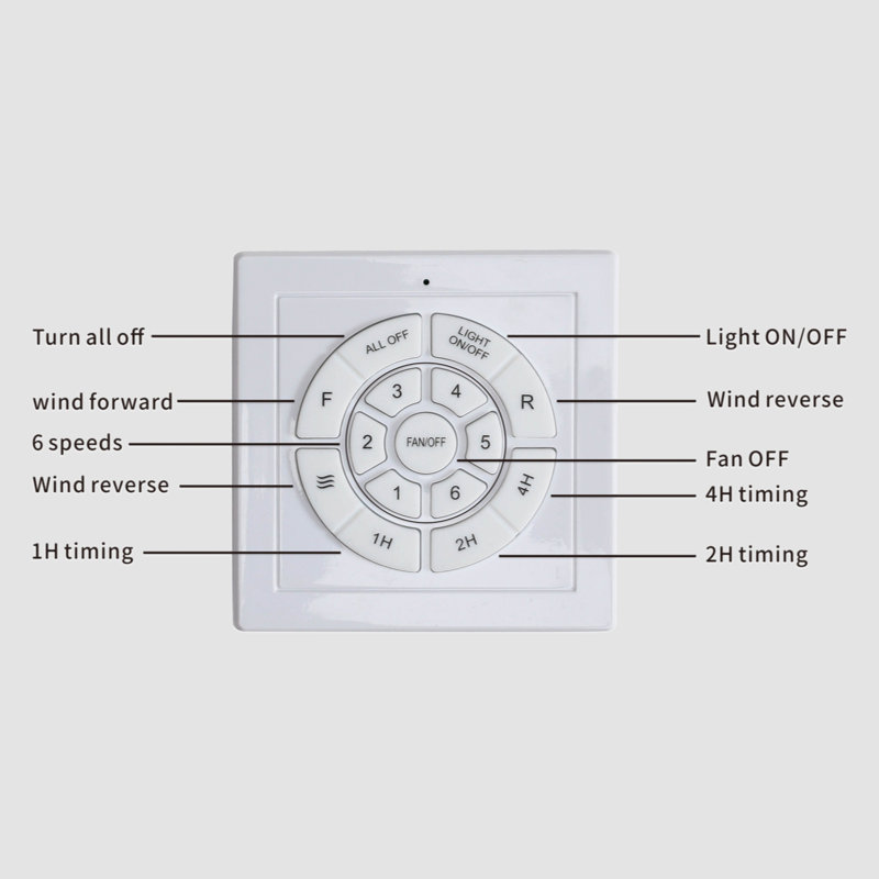 Ventilateurs de plafond en bois de 42 pouces avec lumières et télécommande, ventilateur de plafond encastré moderne à profil bas avec éclairage, 6 vitesses, moteur à courant continu réversible, pour chambre / extérieur / maison de campagne / pati