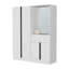 Armoire Canemulti-fonctionnelle avec miroir de coiffeuse et rangement, blanc