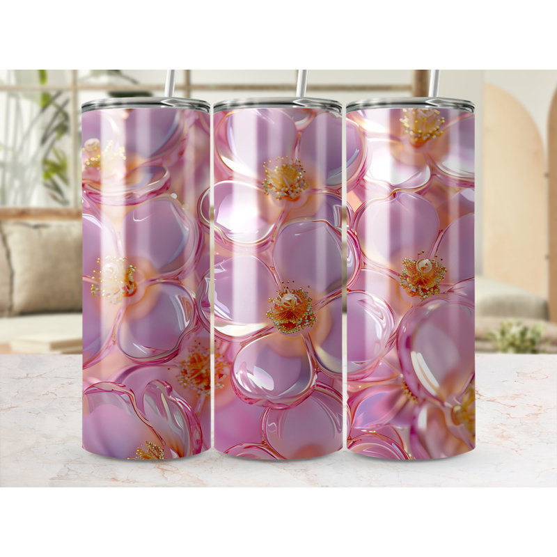 Choose Handmade Tumblers 591ml Vacuum Insulated Stainless Steel (18/8) Travel Tumbler with Straw