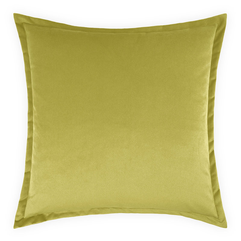 Belvedere Flange Reversible Throw Pillow, Lime, Square 20"
