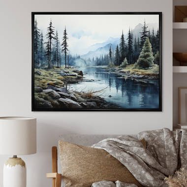 Millwood Pines Fishing House By The Lake I On Wood Print