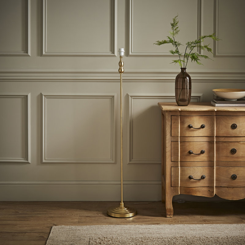 Reselva 131cm Traditional Floor Lamp, Gold, White