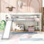 Lit mezzanine avec glissade, conception multifonctionnelle, lit simple-1357544345