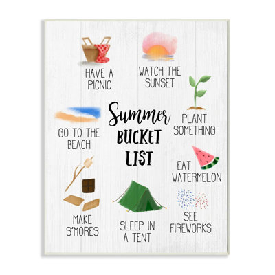 « summer bucket list items », "par daphné polselli-impression