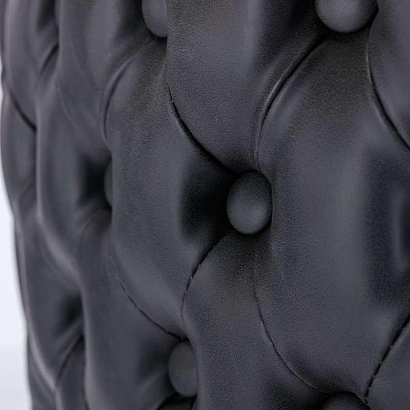 Tabourets pivotants Jeanee à hauteur de siège réglable, tabourets de bar rembourrés en polyuréthane moderne avec dossier entièrement capitonné