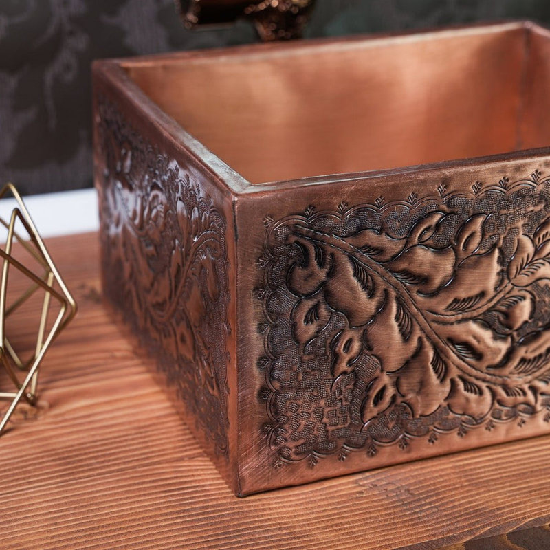 World Menagerie 203.2mm W Single Bowl Copper Kitchen Sink