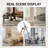  Dining Chairs Set Of 4, Mid Century Modern Kitchen Chairs With PU Leather Seat & Wood Legs For Indoor Outdoor Use, White-1074904454