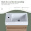 Meuble-lavabo flottant 18 po avec porte à fermeture douce et petit comptoir en résine-284861252