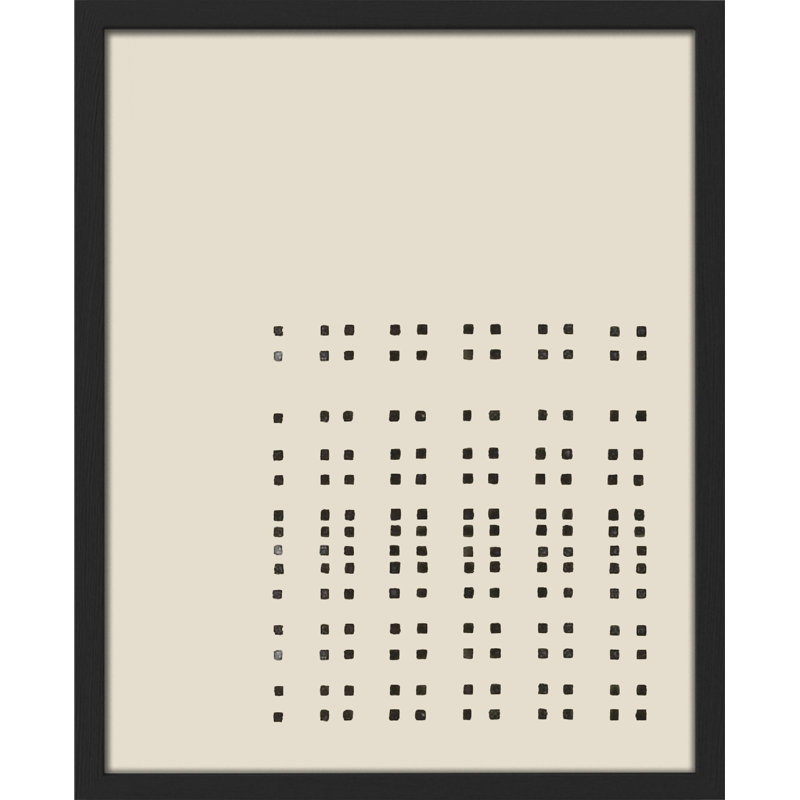 " Precision And Pattern Modern Dot Matrix ", Black Framed, 10" H x 8" W