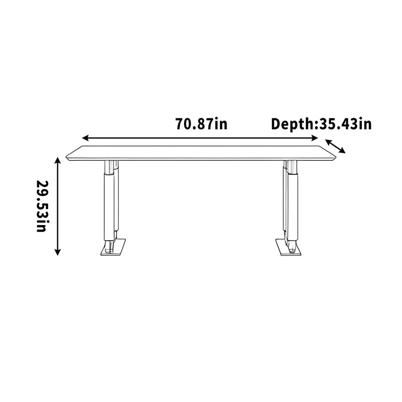 Bureau Maspeth, H 29,53 po x l 70,87 po x P 35,43 po