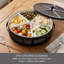 Desserte divisée 7 pièces BBQ To Go Gourmet Basics par Mikasa avec couvercle en maille de fer, 10,75 po