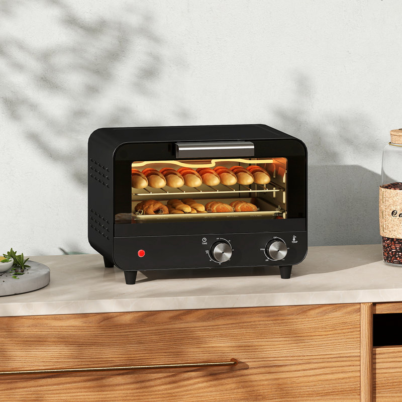 HOMCOM Toaster Oven, Black