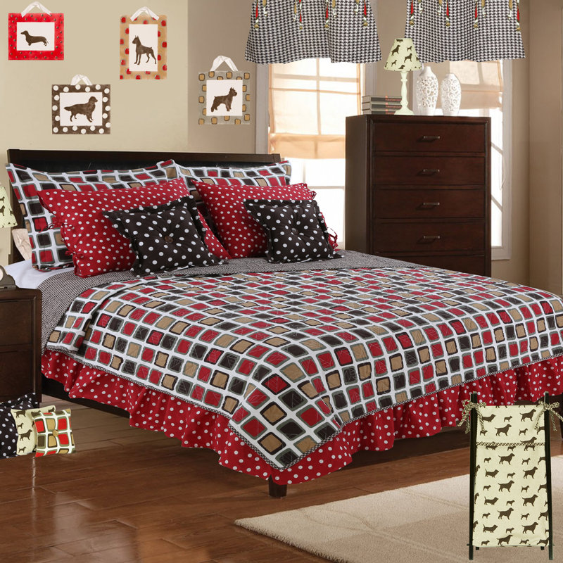 Houndstooth Cotton Throw Pillow