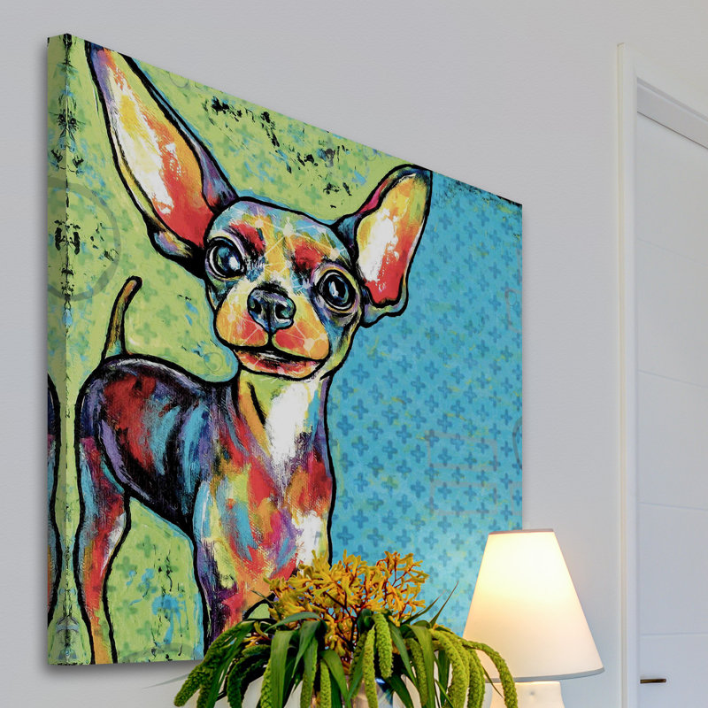 «Chihuahua Pop Art» par Stephanie Gerace, reproduction d'art sur toile tendue, H 40 po x l 40 po x P 1,5 po
