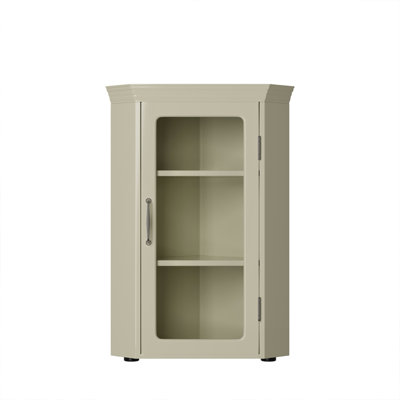 White Solid + Manufactured Wood+Glass Display Cases