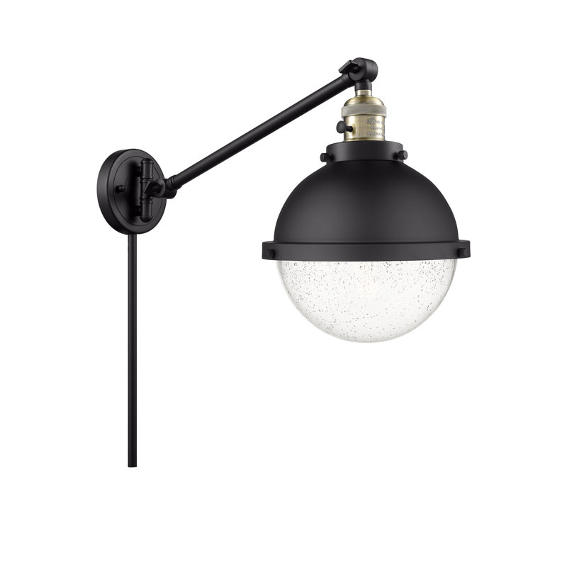 Shauna Swing Arm Sconce, LED, Brushed Satin Nickel, Seedy