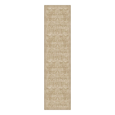 Lares Machine Washable Vintage Area Rug With Non-Slip Backing