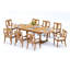 13 Pcs Grade-A Teak Wood Dining Set: 118" Double Extension Mas Oval Trestle Leg Table And 12 Osborne Arm Chairs #11OS2712-1562959514