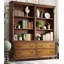 Commode en bois de style européen rétro pour rangement et bibliothèque sur pied