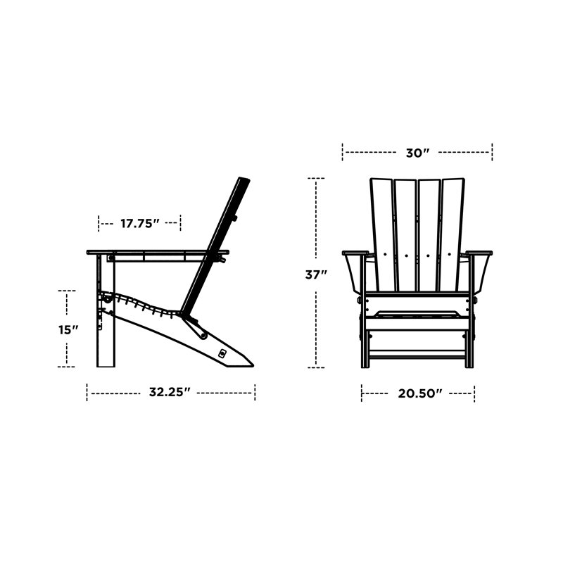 POLYWOOD Quattro Folding Adirondack, Lime