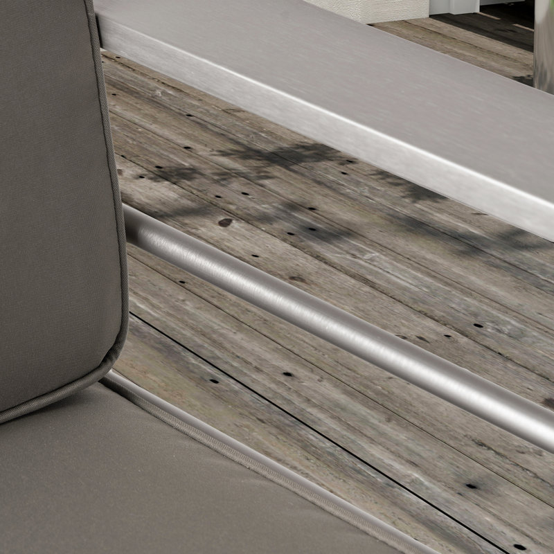 (ensemble de 2) Fauteuil d'appoint d'extérieur en aluminium et polyester Cusions