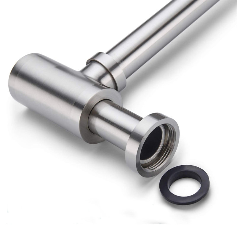 Round Bottle Trap, Brushed Nickel