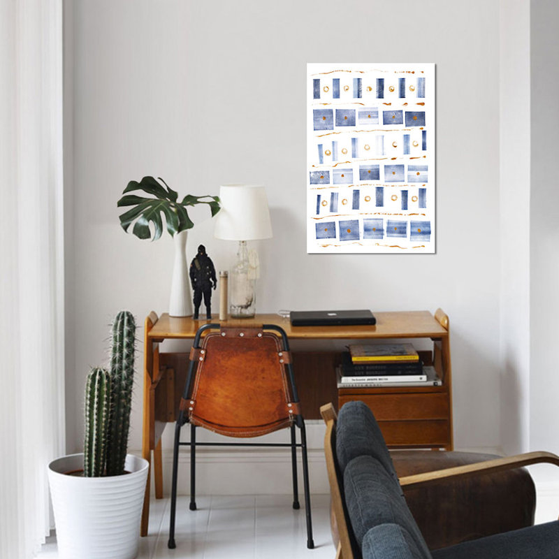 Reproduction d’art sur toile tendue, "ocean blue iii" par sauvages apple portfolio, H 18 po x l 12 po x P 1,5 po