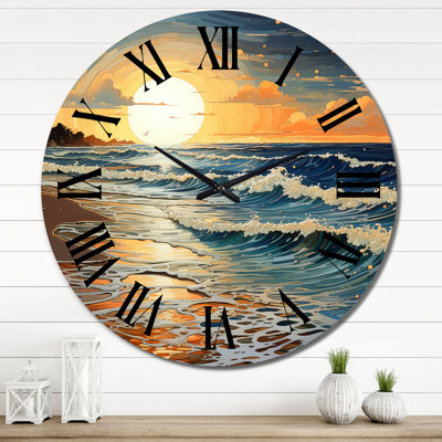 Beach Shimmering Sands II Wall Clock