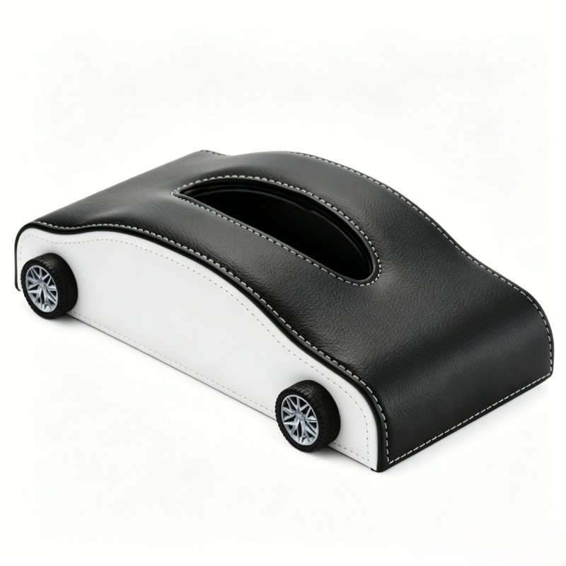 Boîte à mouchoirs pour voiture Creative Creative, Noir / blanc