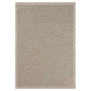 Alegre Bordered Power Loomed Tan Indoor/Outdoor Rug Gracie Oaks Rug Size: Rectangle 9'6 x 12