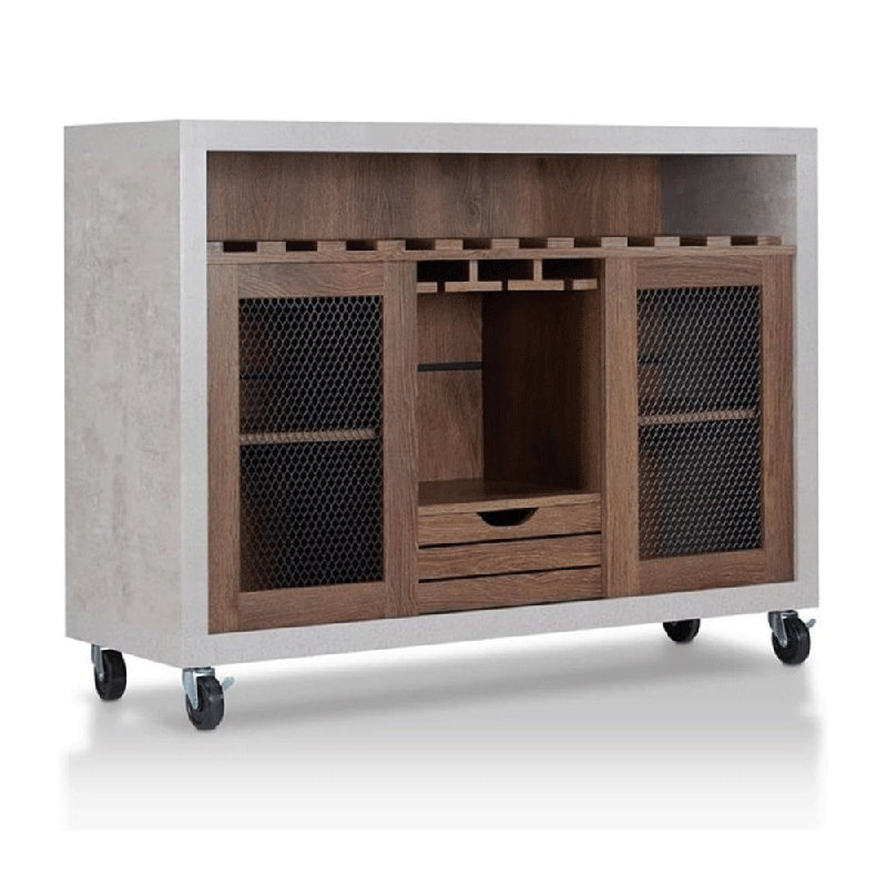 Armoire à vin / îlot de cuisine (brun), Brun