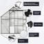 6x8 Polycarbonate Greenhouse For Outdoor Backyard Black
