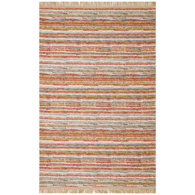Élégant tapis tissé à plat de 6,6 pi x 9,5 pi | 100% acrylique / polyester / coton, 25,4 oz / m² | Pas de poils, facile à nettoyer avec l'aspirateur et le détachant | Parfait pour le salon, la chambre à coucher et les décors modernes
