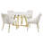Imani Gold Round Marble Dining Table