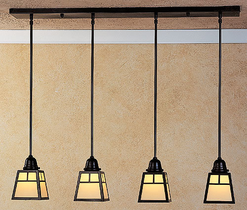 A-line 4 - Light Pendant, Yes, Verdigris Patina, Gold White Iridescent