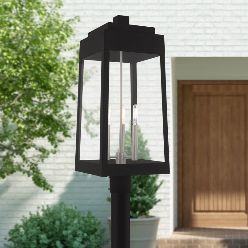 Antionetta Lantern Head, Black, 24.75" H x 10.5" W x 10.5" D