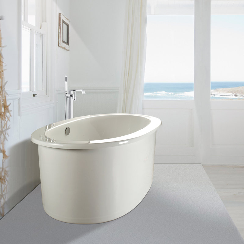 MTI Solutions 7 59.5" Freestanding Air Bathtub, DoloMatte® Matte White