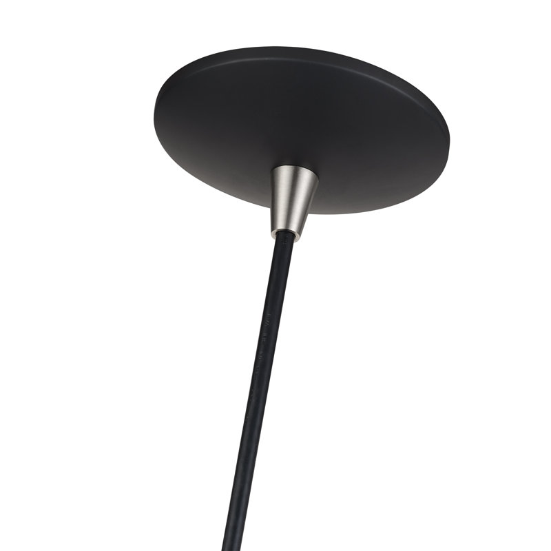 Aaranyan 3 Light Black Pendant, Matte Black, Black