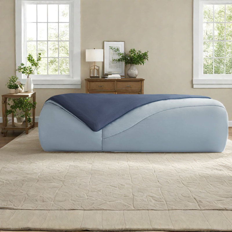 Ensemble de literie réversible Tencel Cooling, double / grand, bleu moderne