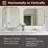 Modern Scalloped Corner Rectangle Bathroom Vanity Mirror | Stainless Steel Frame-451918165-451918187