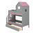 Kids’ Loft Bed Featuring House-Shaped Enclosure, Drawer, Staircase Access, And Integrated LED-1819966577