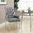 Upholstered Tufted Arm Dining Chairs-648702694