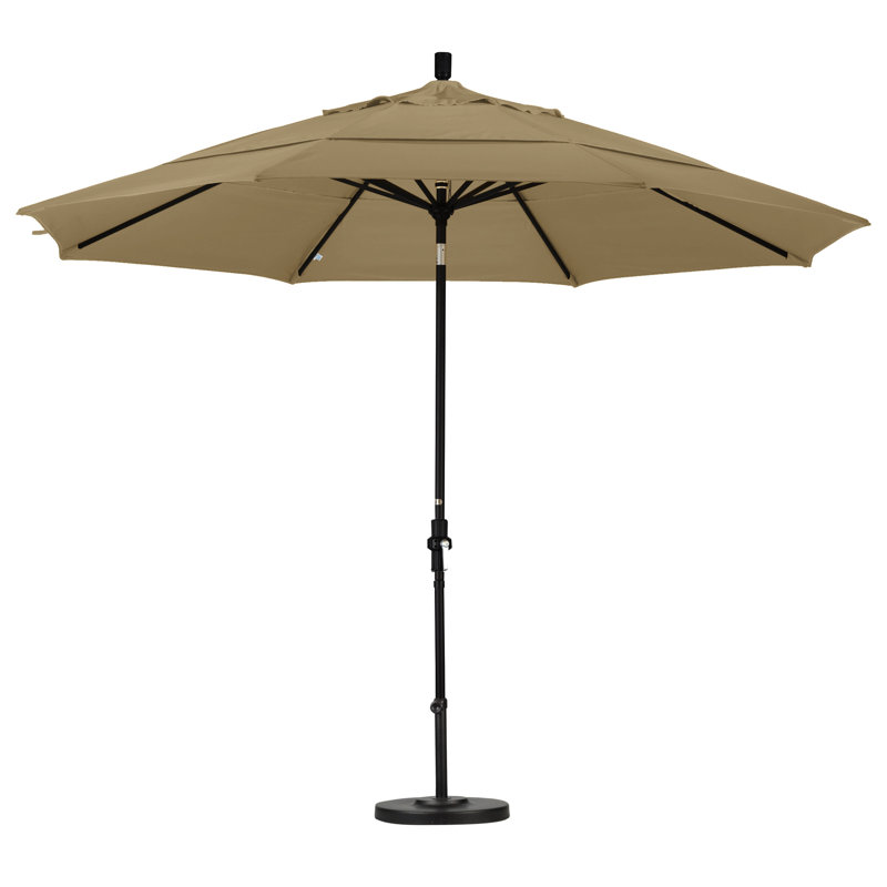 Parasol de marché 11' en aluminium, Toile toile Sunbrella® chameau