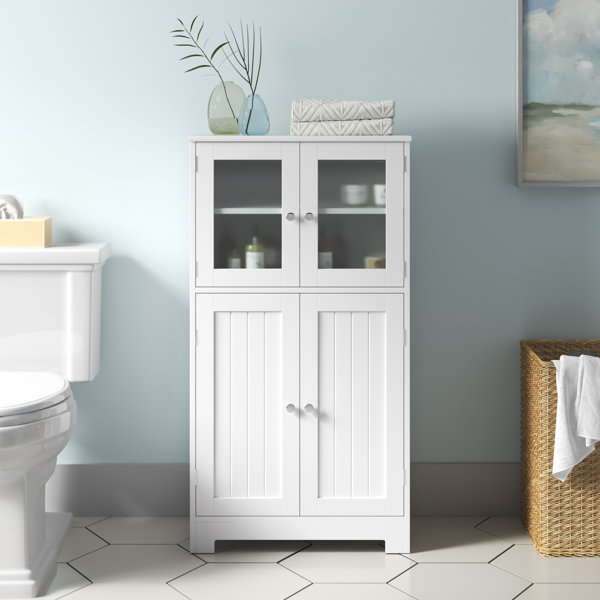 Beachcrest Home Manhattan Freestanding Bathroom Cabinet & Reviews